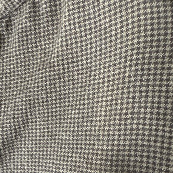 LL Bean Shirt Mens 2XLT Brown Houndstooth Wool Blend Flannel Camping Hike 0DGU4 - Picture 2 of 9